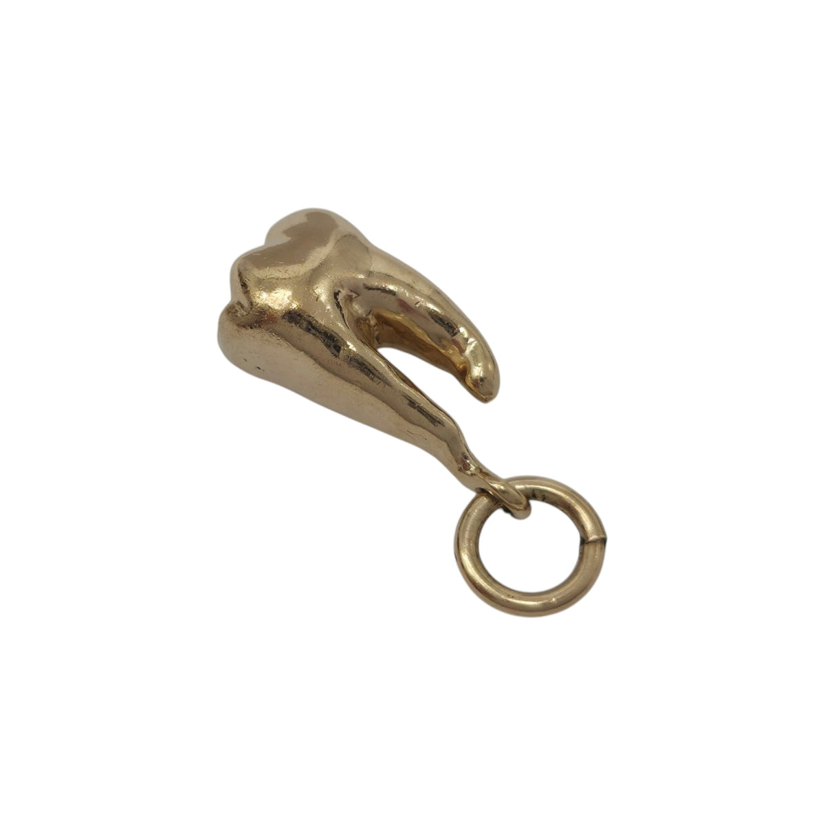 Unusual Cast 18ct Yellow Gold Tooth Charm L 1.4 cm 6.8 g.
