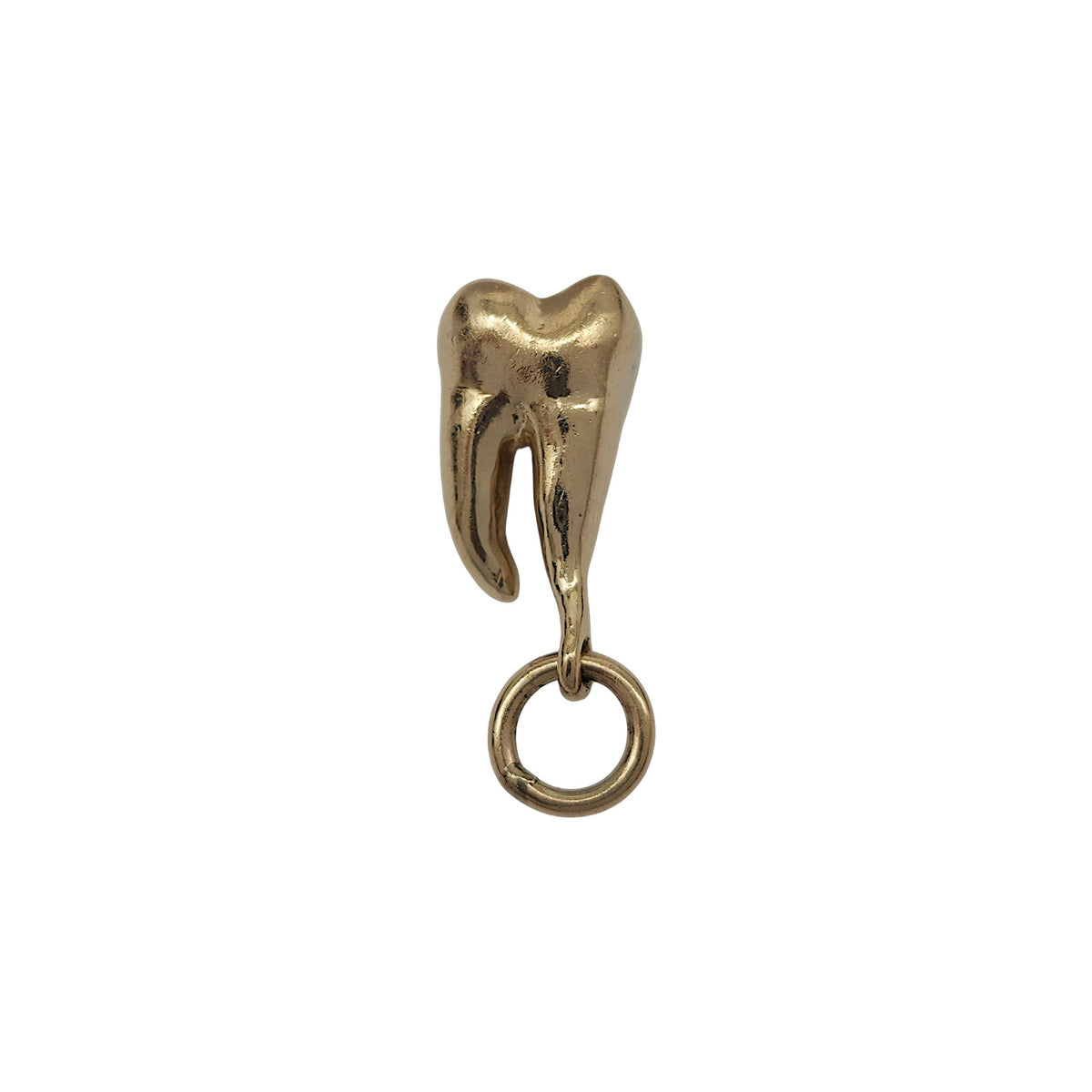 Unusual Cast 18ct Yellow Gold Tooth Charm L 1.4 cm 6.8 g.