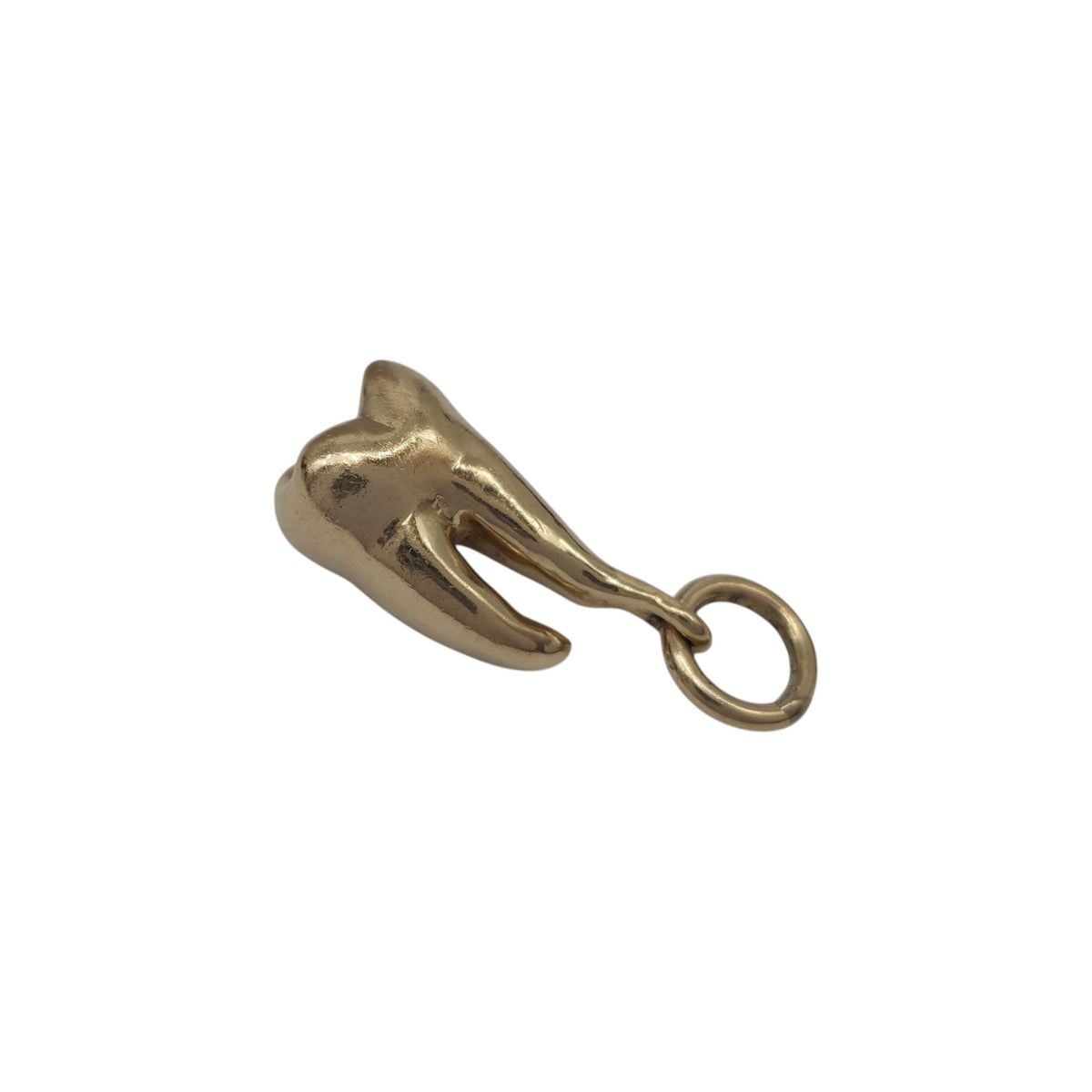 Unusual Cast 18ct Yellow Gold Tooth Charm L 1.4 cm 6.8 g.