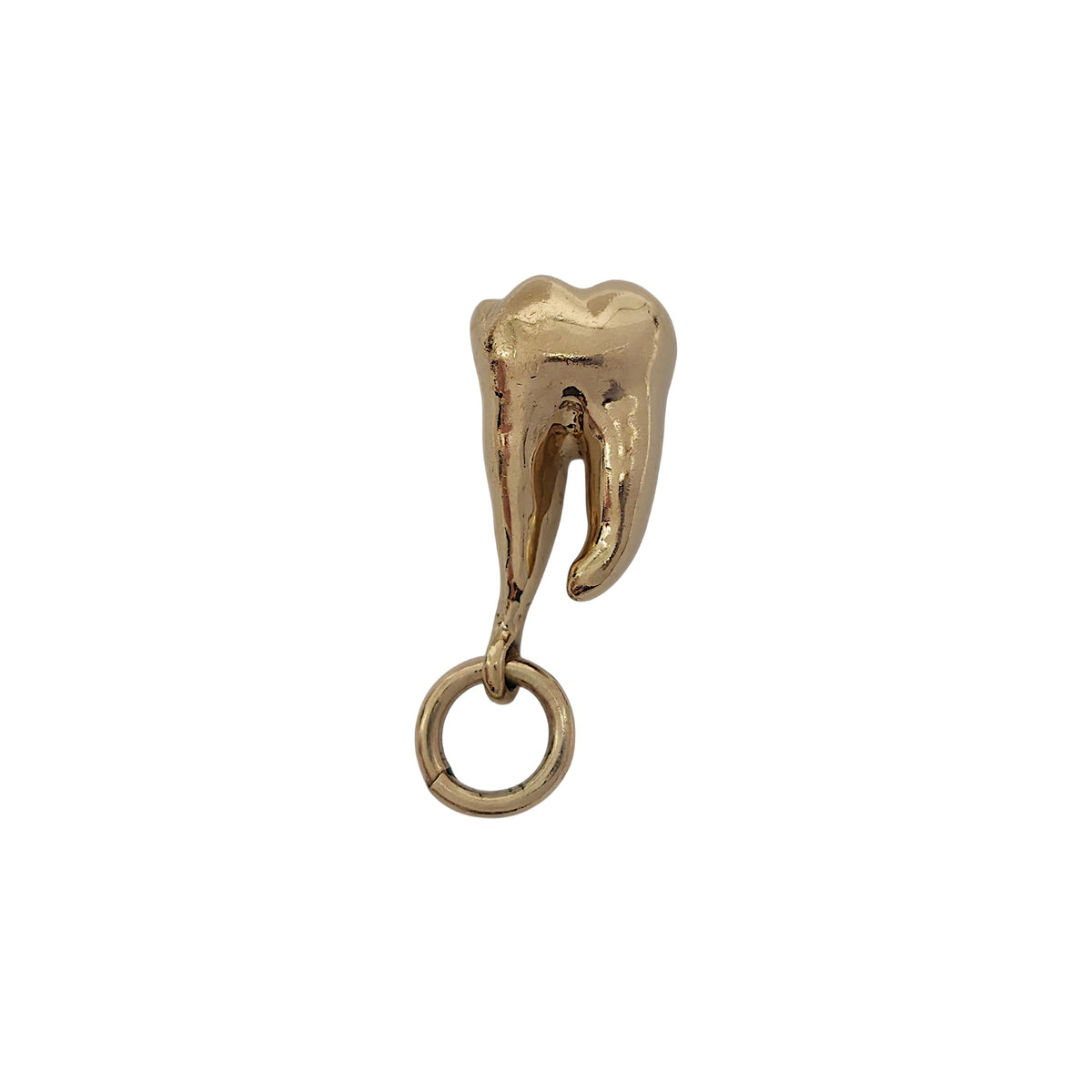 Unusual Cast 18ct Yellow Gold Tooth Charm L 1.4 cm 6.8 g.