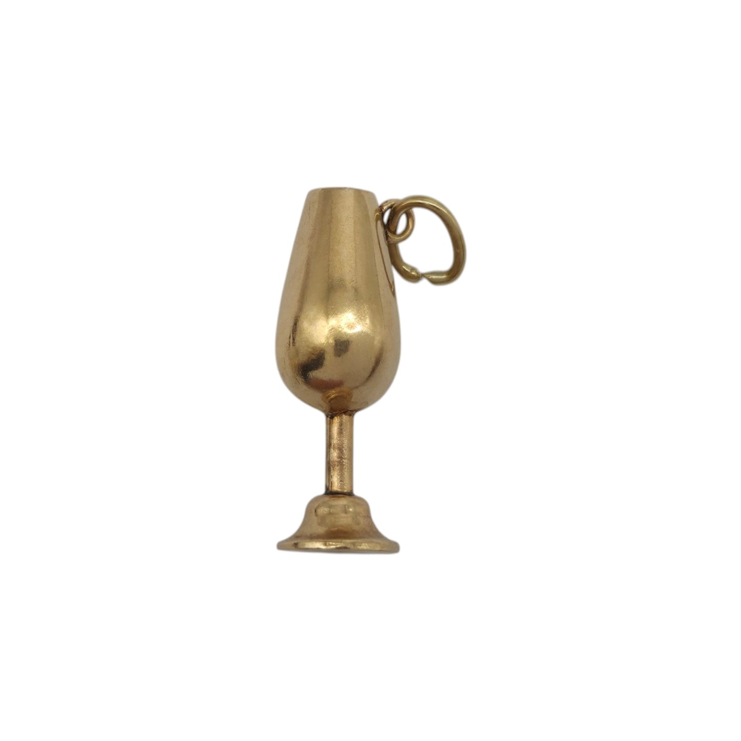 18ct Yellow Gold Wine Goblet Charm L 2.1 cm 1.4 g.