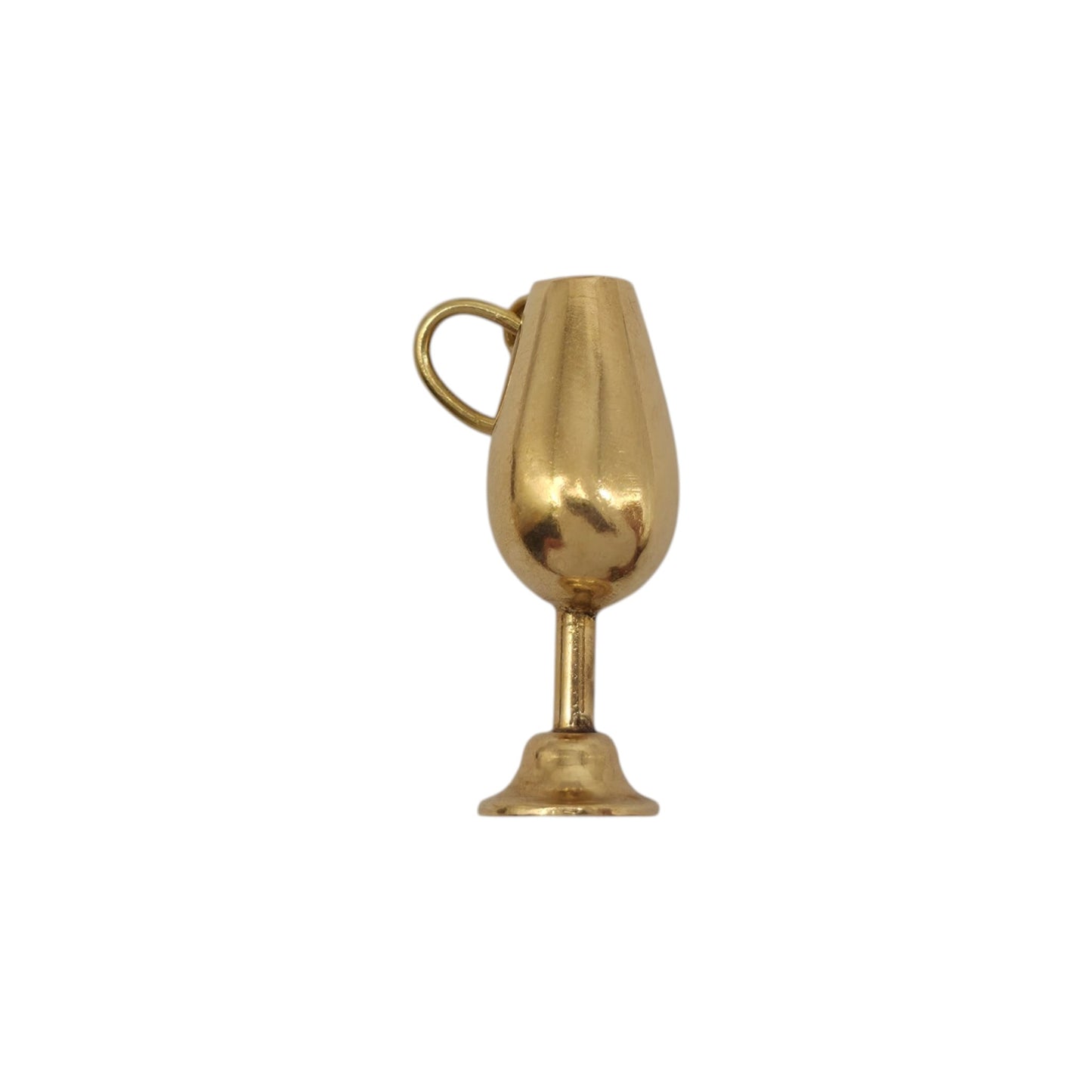 18ct Yellow Gold Wine Goblet Charm L 2.1 cm 1.4 g.