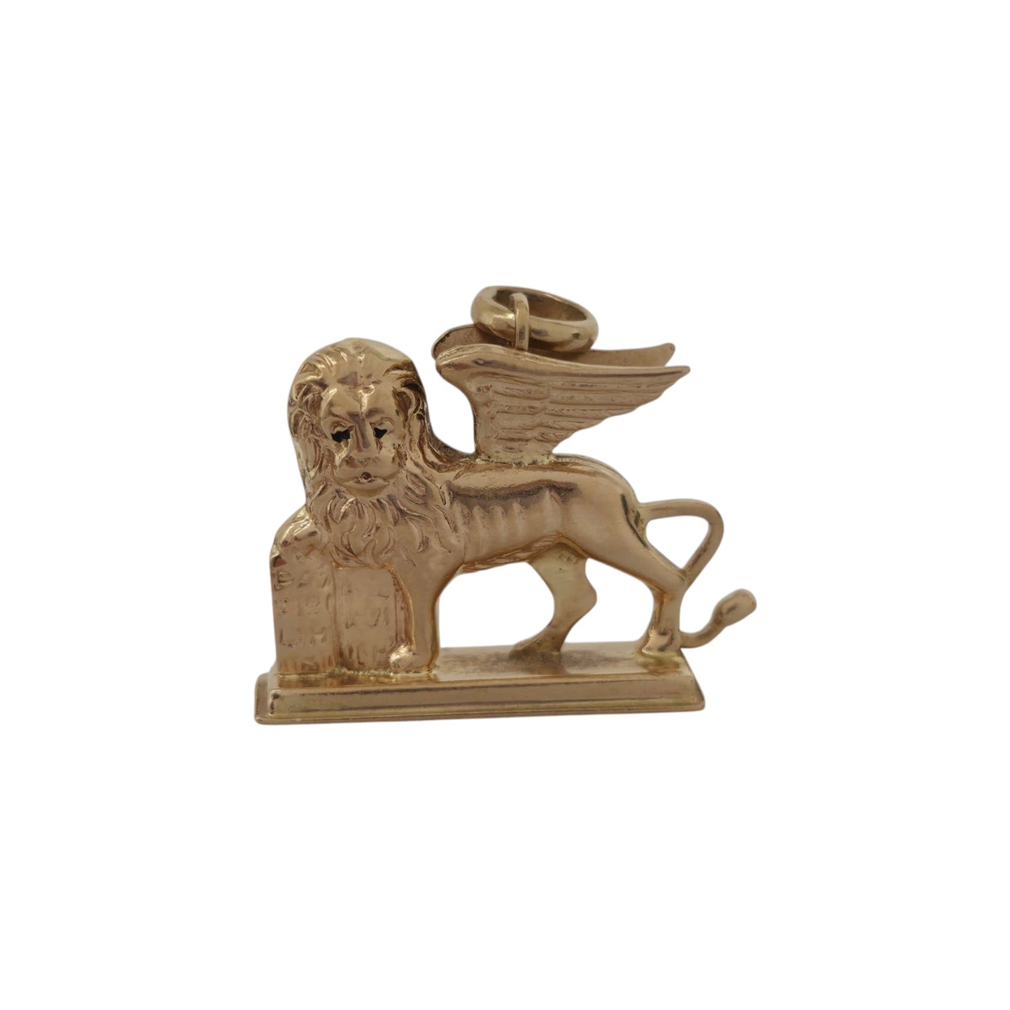 18ct 750 Yellow Gold Winged Lion Pendant L 2.6 cm 6.0 g.