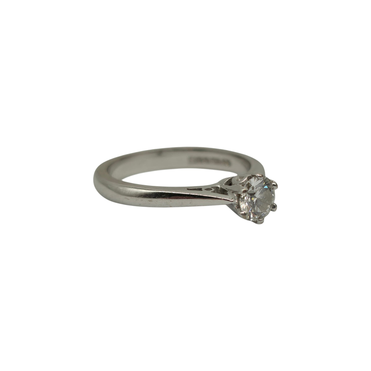 18ct 750 White Gold Solitaire Diamond 0.50ct Ring Size K 1/2 3.5 g.