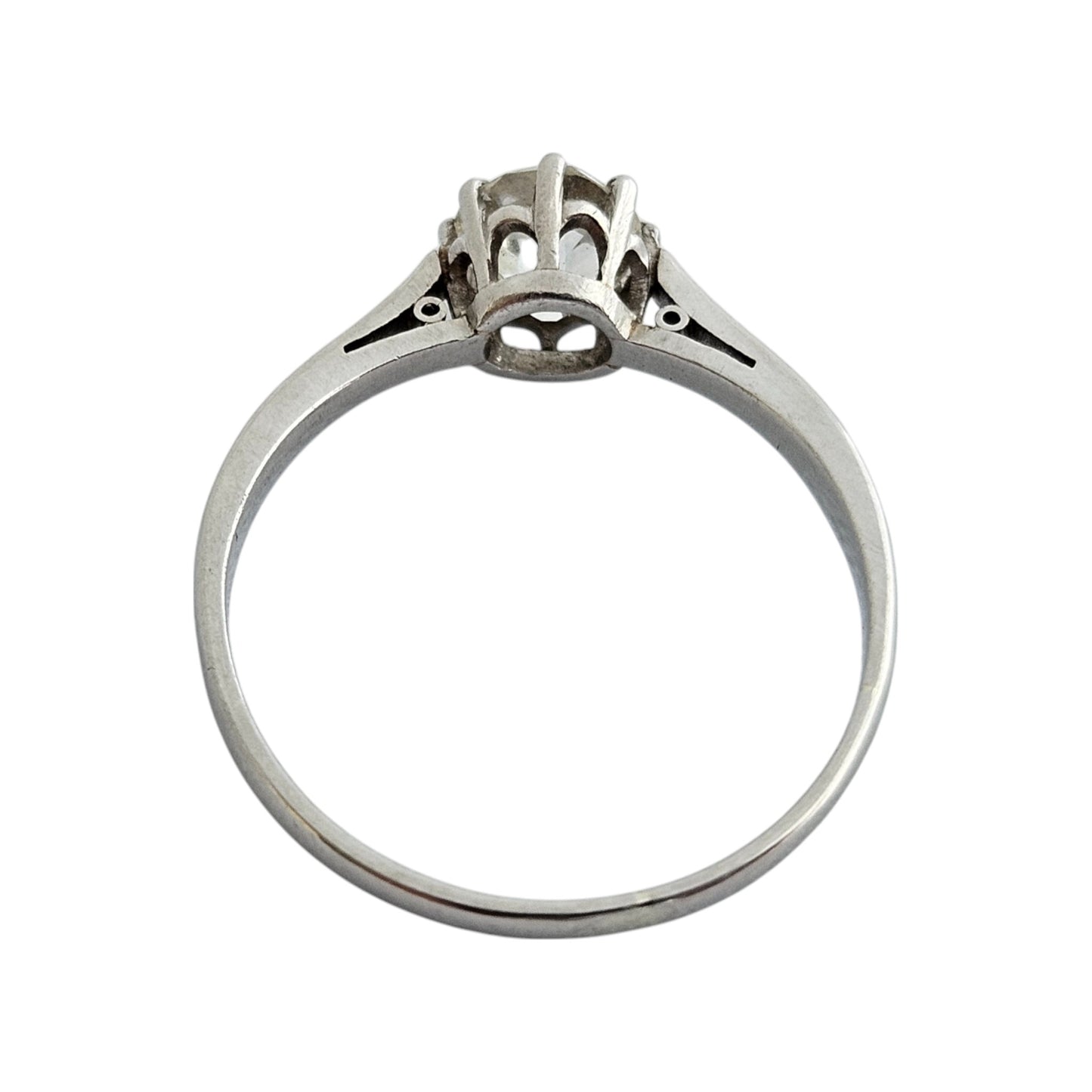 18ct White Gold Solitaire Diamond Ring (0.75 ct) Size O 1/2