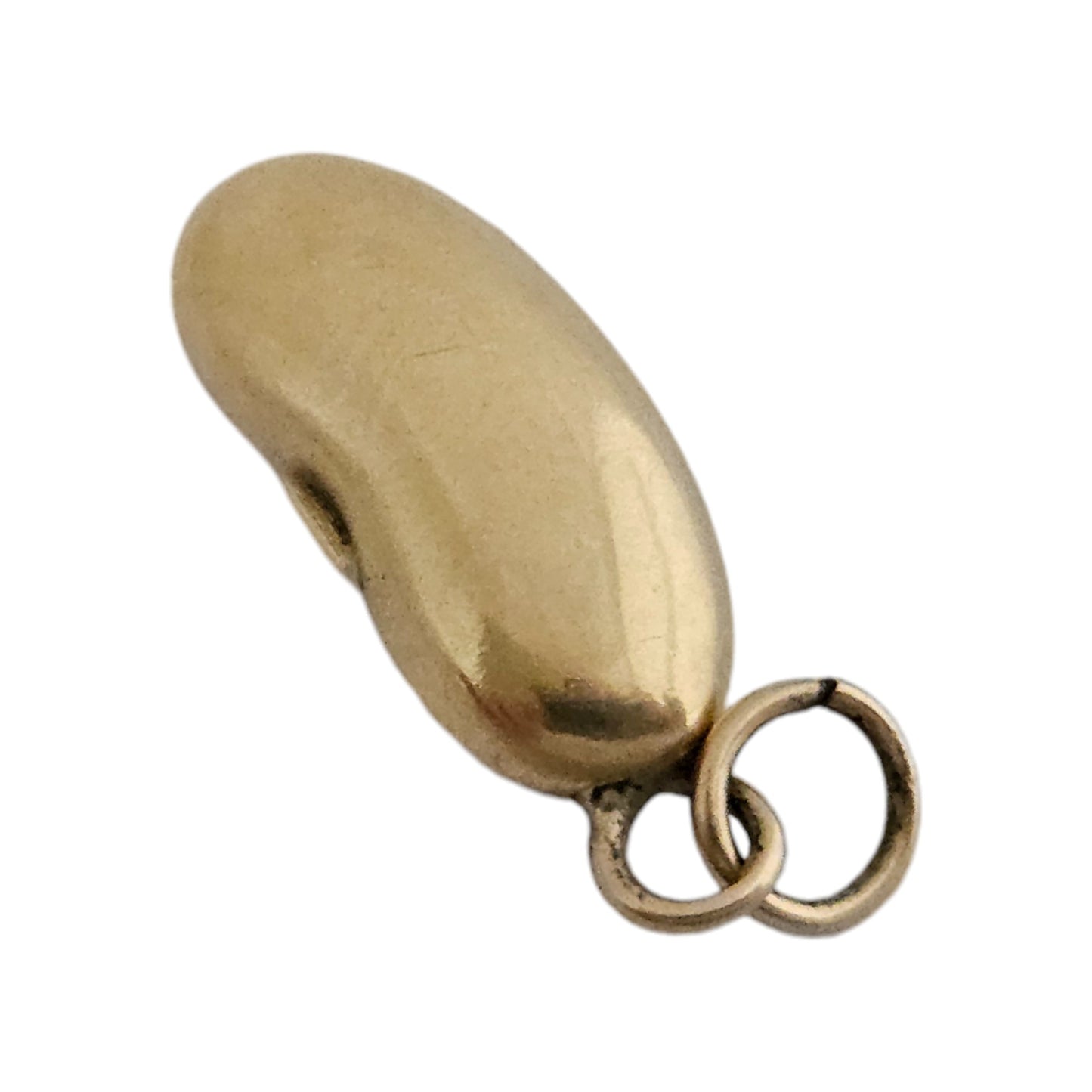 Scarce Antique 18ct Yellow Gold Kidney Bean Charm c.1900 L 1.7 cm 1.2 g