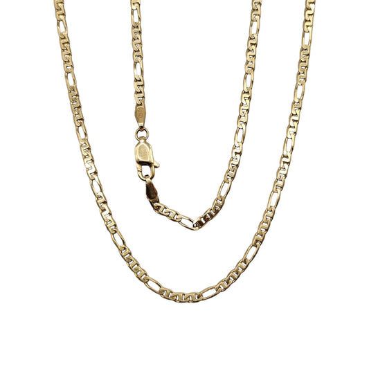18ct 750 Yellow Gold Figaro Chain L 60.0 cm 7.4 g.