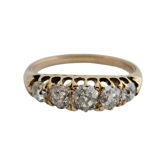 18ct yellow gold five stone Diamond Ring