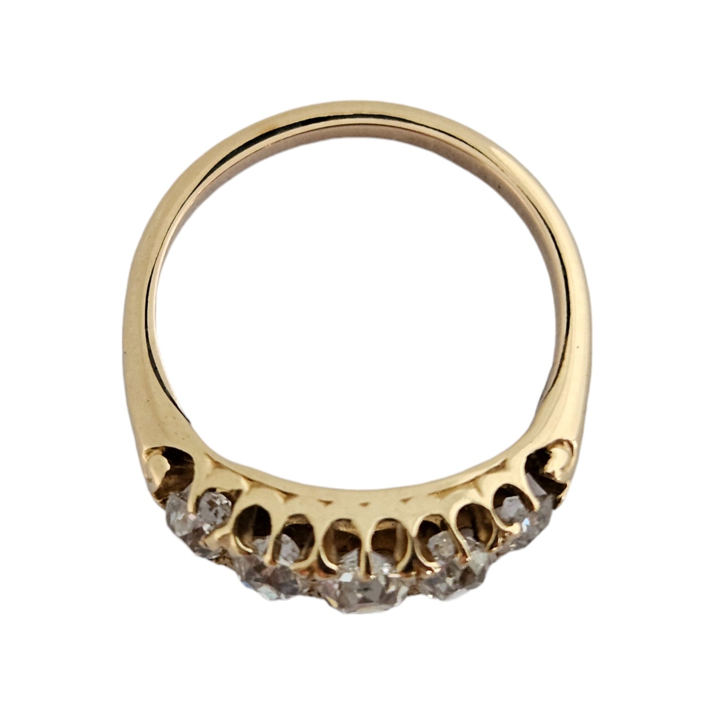18ct Yellow Gold Five Stone Diamond Ring Size K 1/2 2.7 g