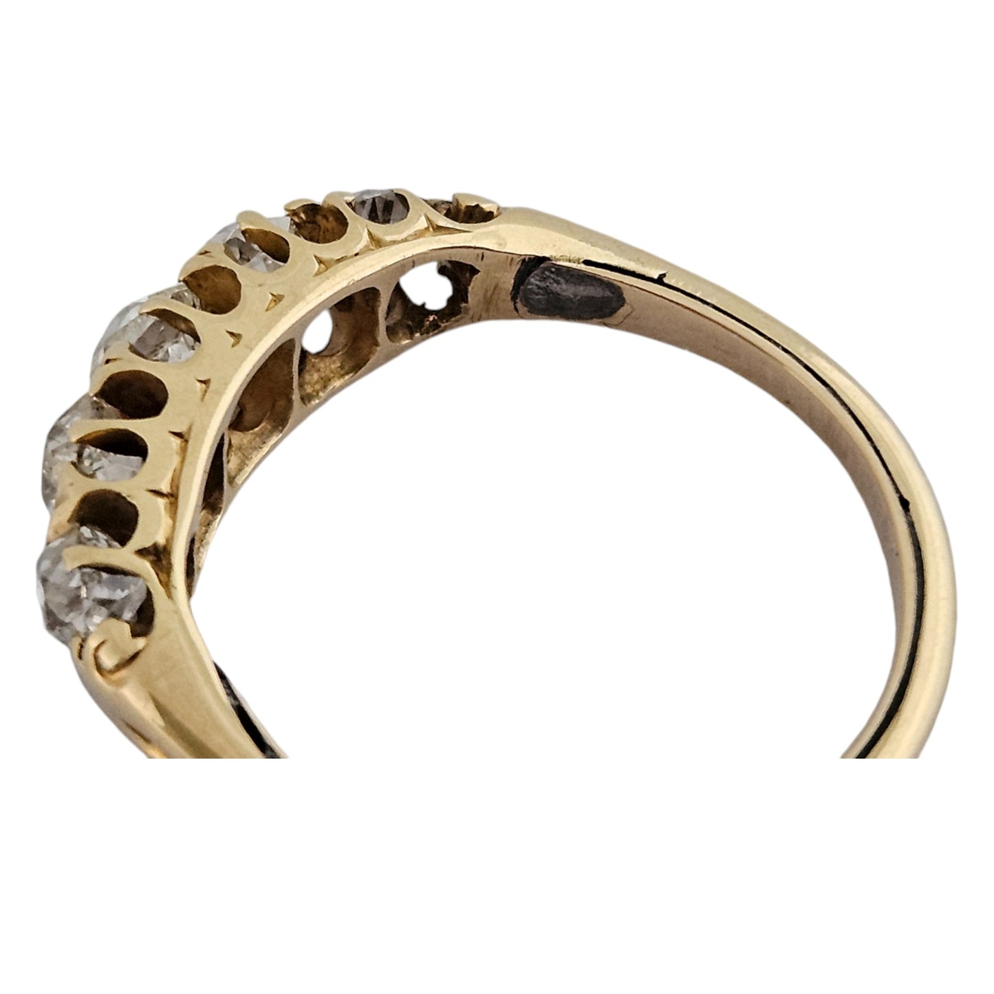 18ct Yellow Gold Five Stone Diamond Ring Size K 1/2 2.7 g