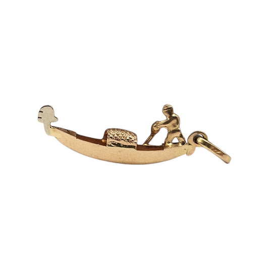 18ct 750 Yellow Gold Gondolier Charm L 2.4 cm 1.0 g.