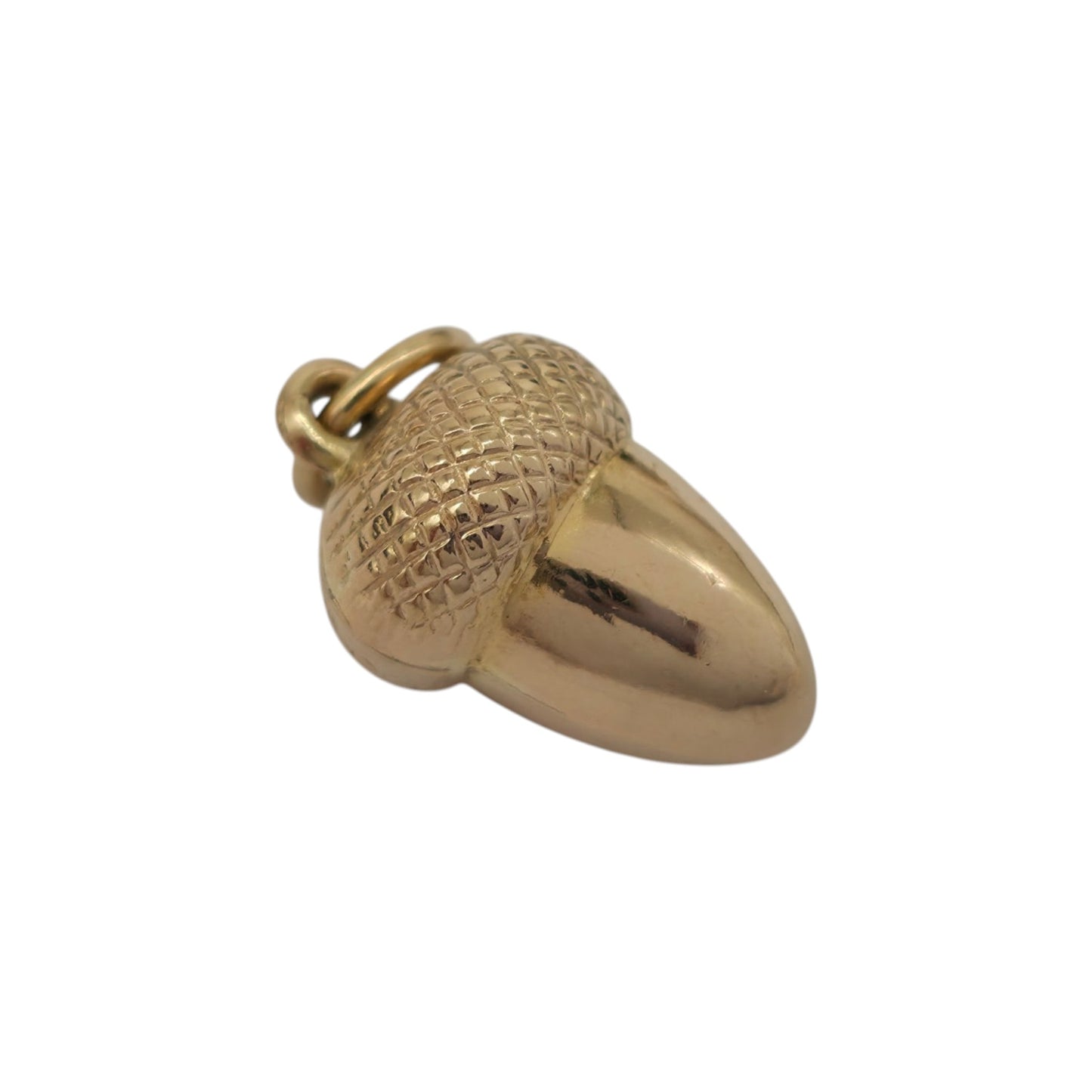 9ct 375 Yellow Gold Acorn Charm 1978 L 1.3 cm 1.0 g.