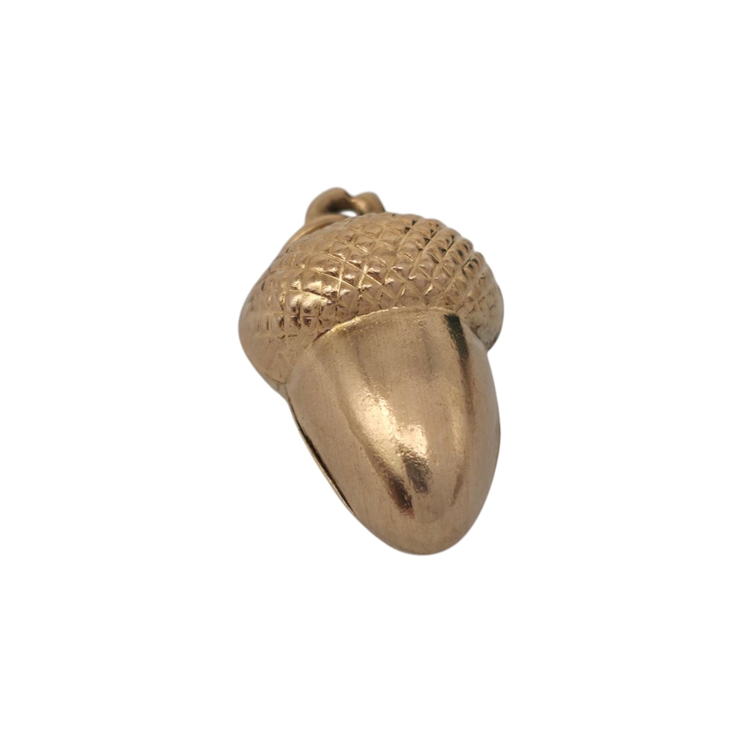 9ct 375 Yellow Gold Acorn Charm 1979 L 1.3 cm 0.7 g.