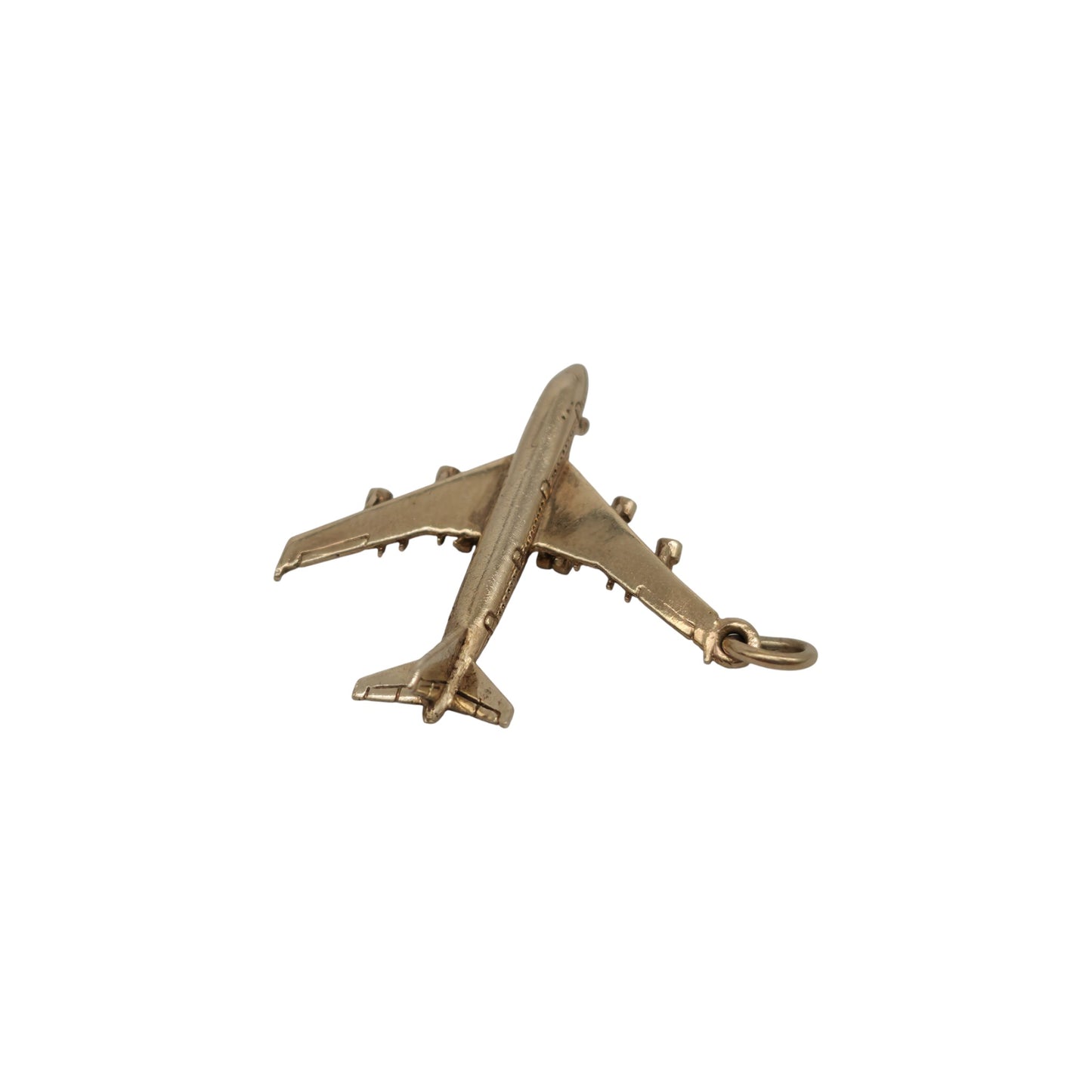 9ct 375 Yellow Gold Aeroplane Charm 1969 L 2.6 cm 2.5 g.