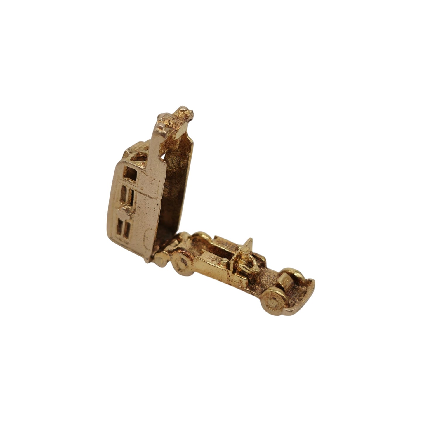 9ct 375 Yellow Gold Ambulance Opening Charm 1959 L 1.8 cm 4.2 g.