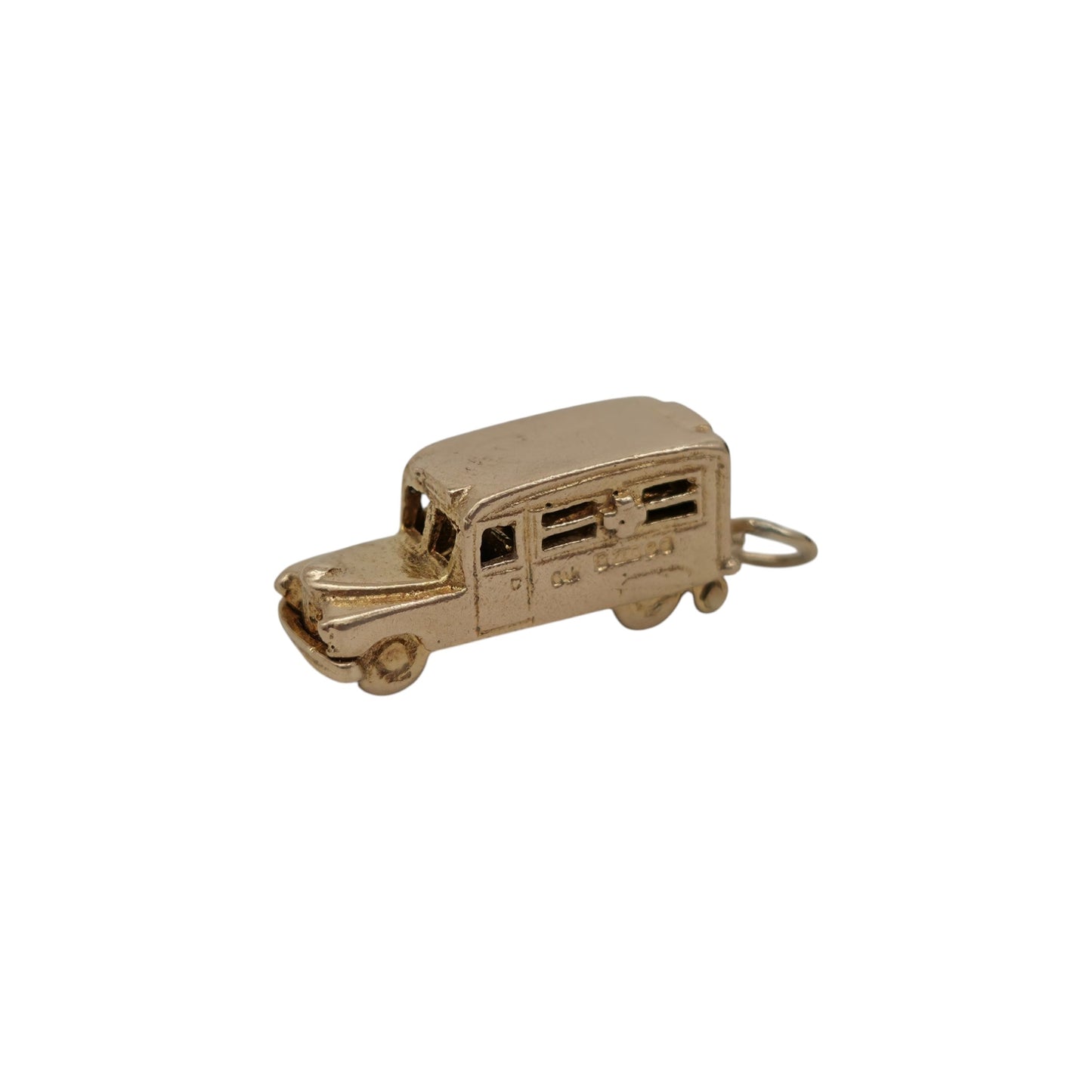 9ct 375 Yellow Gold Ambulance Opening Charm 1959 L 1.8 cm 4.2 g.