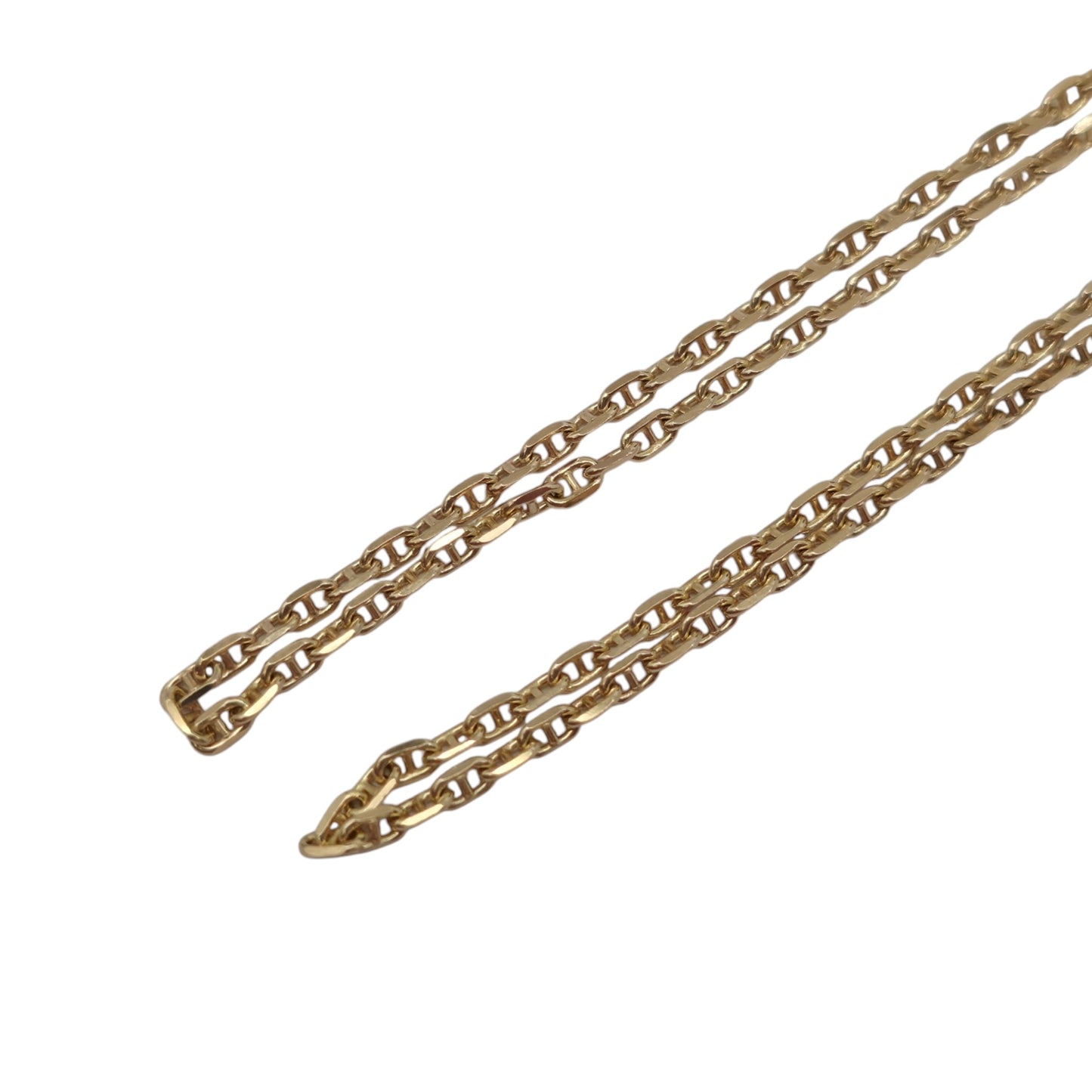 9ct 375 Yellow Gold Anchor Mariner Chain 1982 L 45.3 cm 3.0 g.