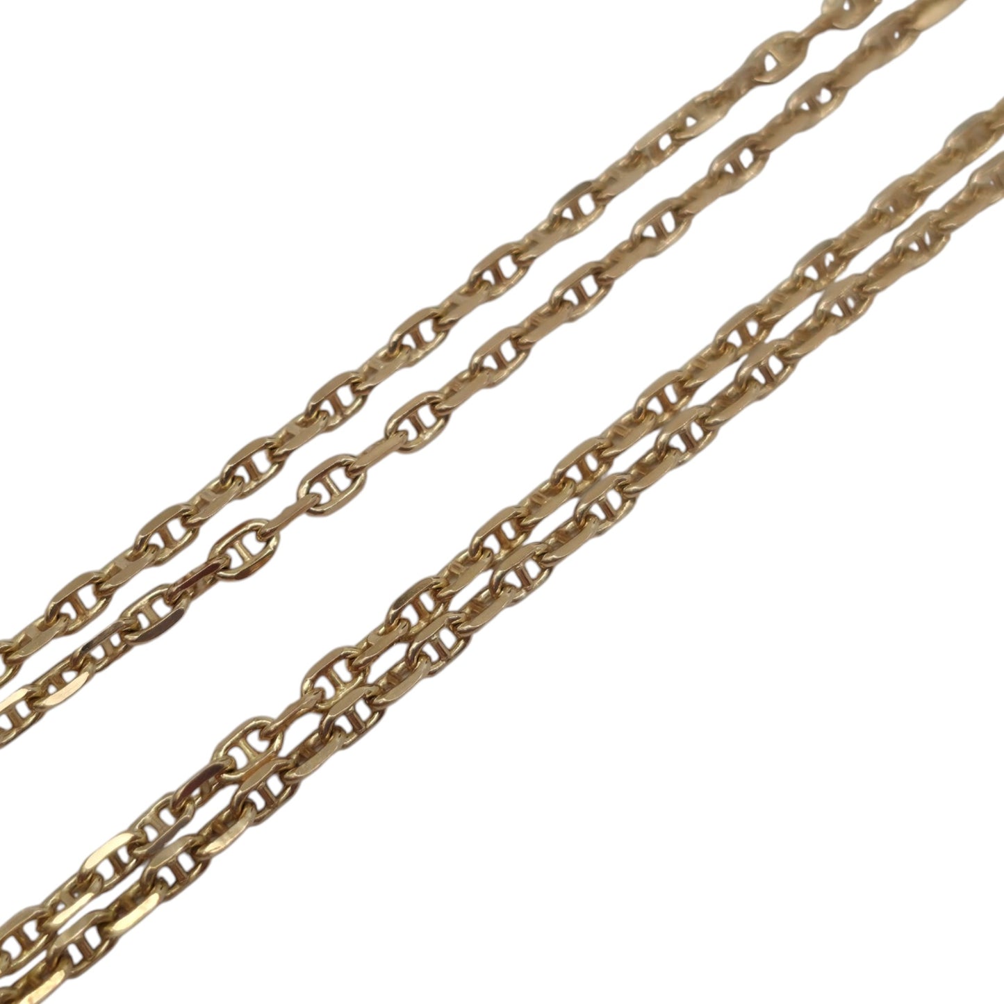 9ct 375 Yellow Gold Anchor Mariner Chain 1982 L 45.3 cm 3.0 g.