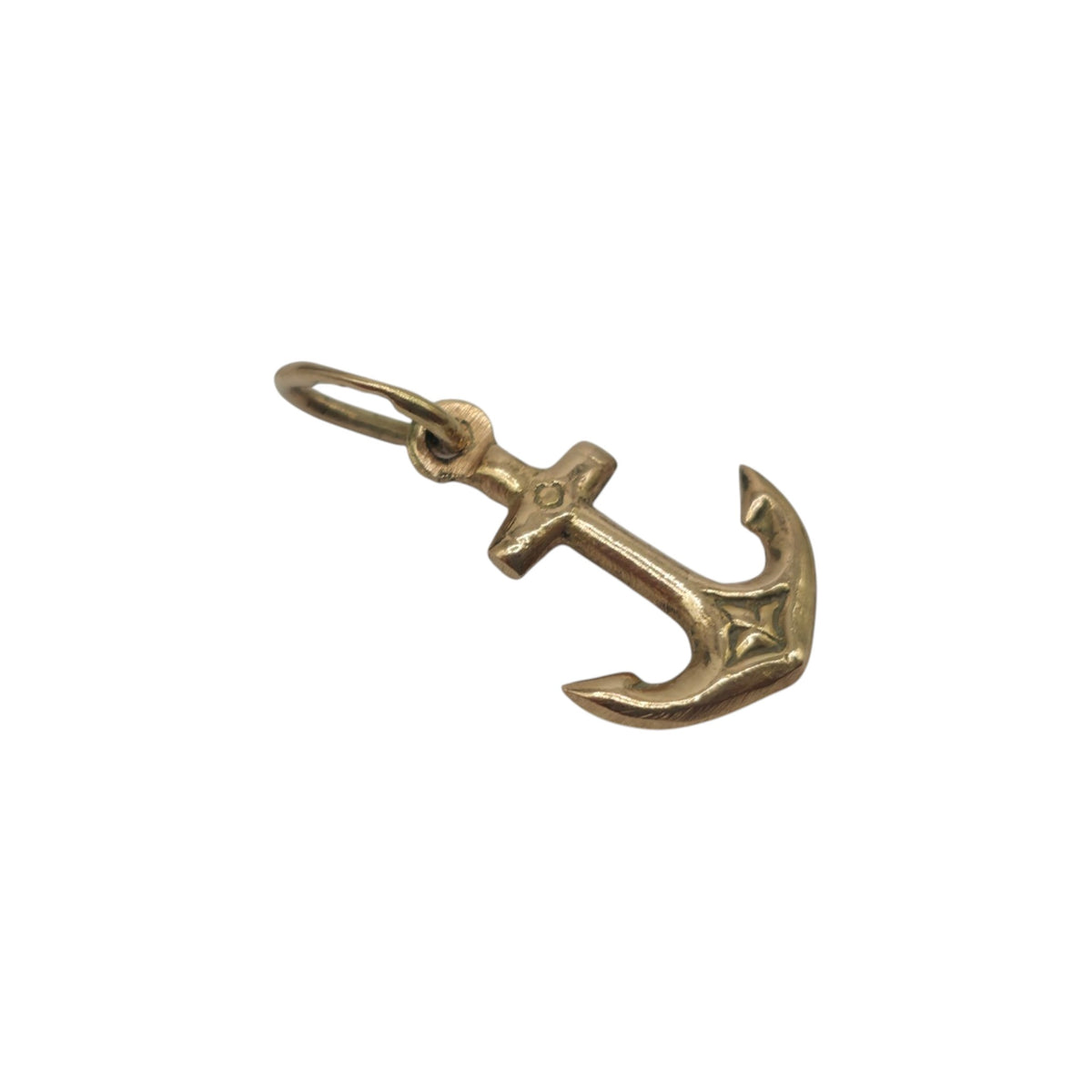 14ct 585 Yellow Gold Anchor Charm L 1.1 cm 0.3 g.