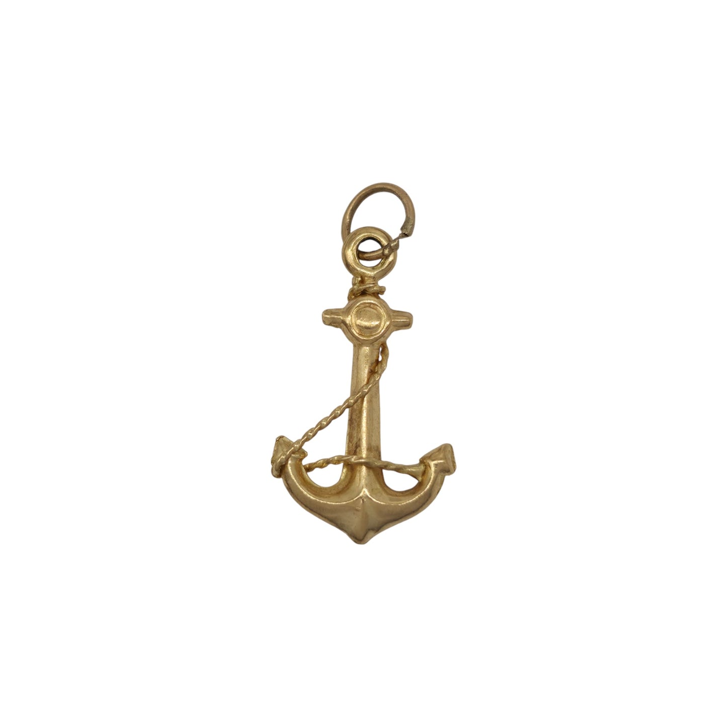 9ct Yellow Gold Anchor Charm L 1.6 cm 0.5 g.