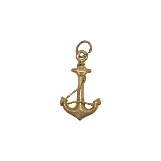 9ct Yellow Gold Anchor Charm L 1.6 cm 0.5 g.