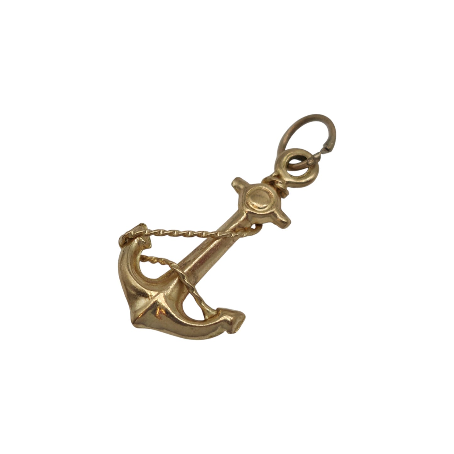 9ct Yellow Gold Anchor Charm L 1.6 cm 0.5 g.
