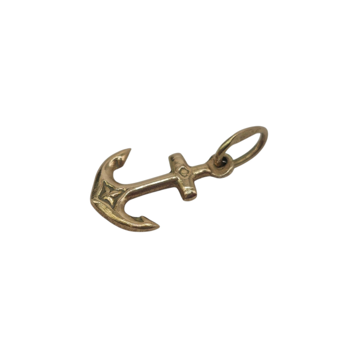 14ct 585 Yellow Gold Anchor Charm L 1.1 cm 0.3 g.