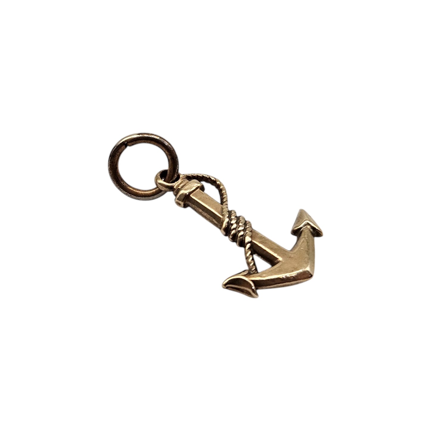 9ct Yellow Gold Anchor Charm c.1960's L 1.5 cm 0.5 g.