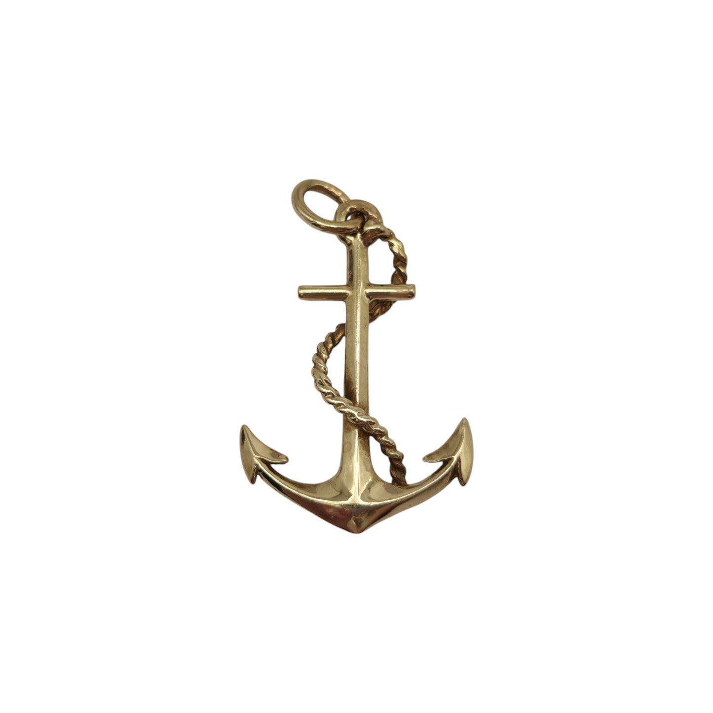 9ct 375 Yellow Gold Anchor Charm c.1980 L 2.1 cm 1.7 g.