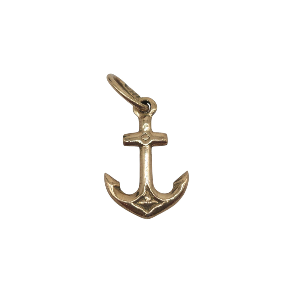 14ct 585 Yellow Gold Anchor Charm L 1.1 cm 0.3 g.