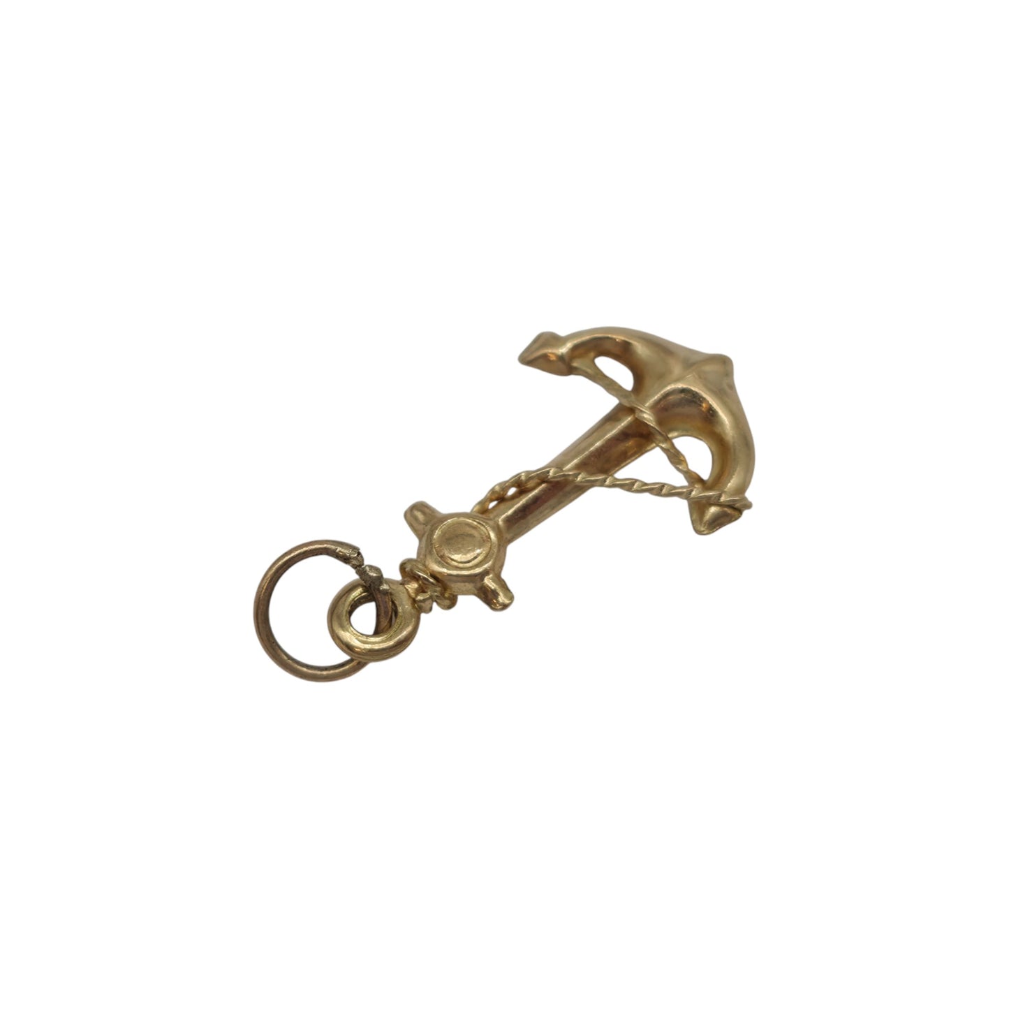 9ct Yellow Gold Anchor Charm L 1.6 cm 0.5 g.