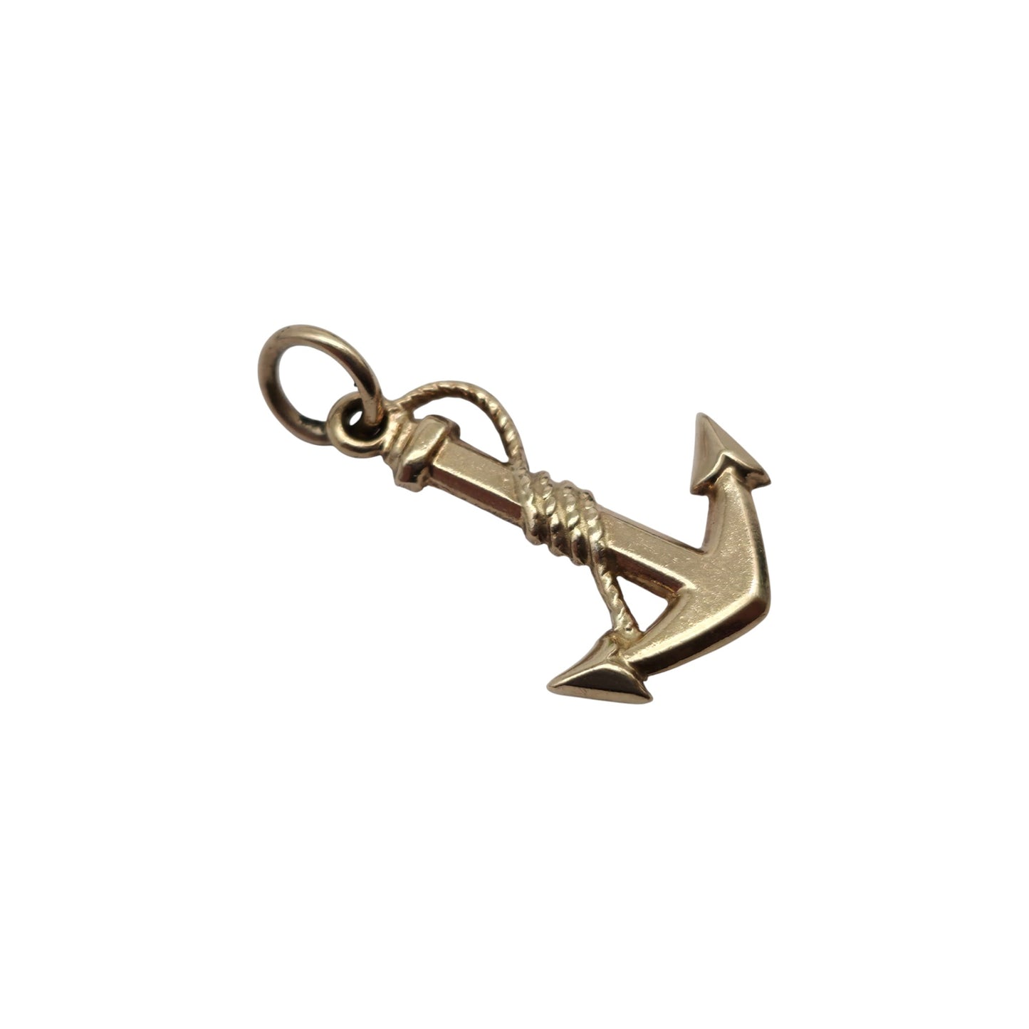 9ct 375 Yellow Gold Anchor Charm c.1968 L 1.6 cm 0.5 g.