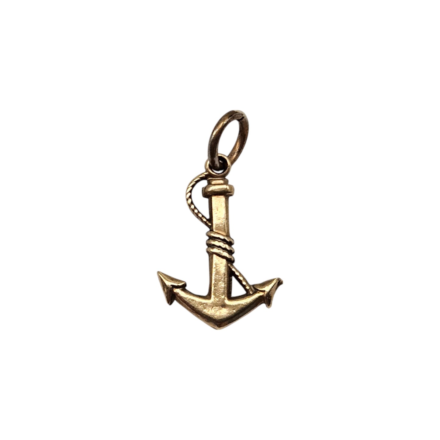 9ct Yellow Gold Anchor Charm c.1960's L 1.5 cm 0.5 g.