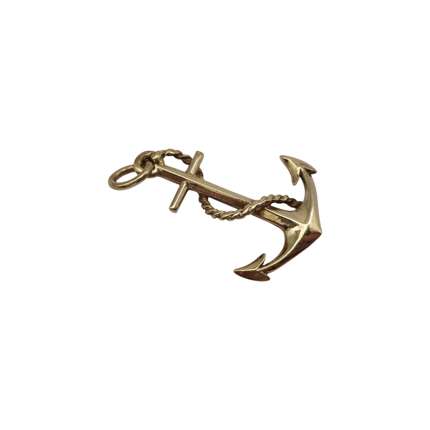 9ct 375 Yellow Gold Anchor Charm c.1980 L 2.1 cm 1.7 g.