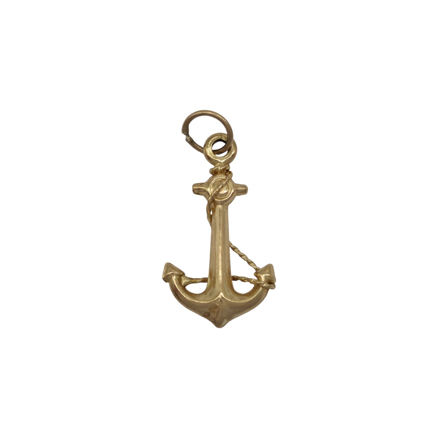 9ct Yellow Gold Anchor Charm L 1.6 cm 0.5 g.