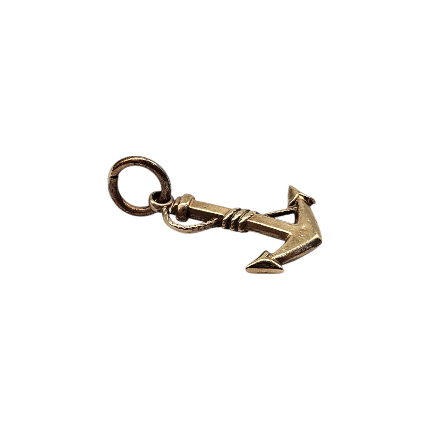 9ct Yellow Gold Anchor Charm c.1960's L 1.5 cm 0.5 g.