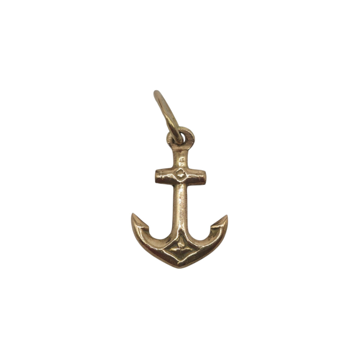 14ct 585 Yellow Gold Anchor Charm L 1.1 cm 0.3 g.