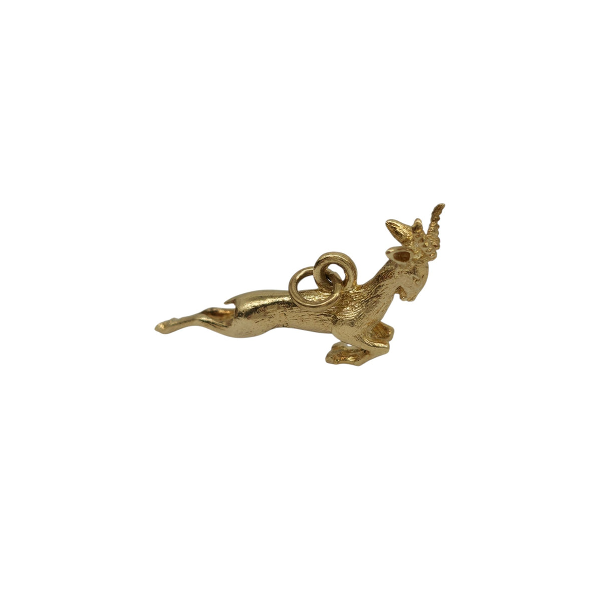 9ct Yellow Gold Antelope Charm L 2.8 cm 2.8 g.