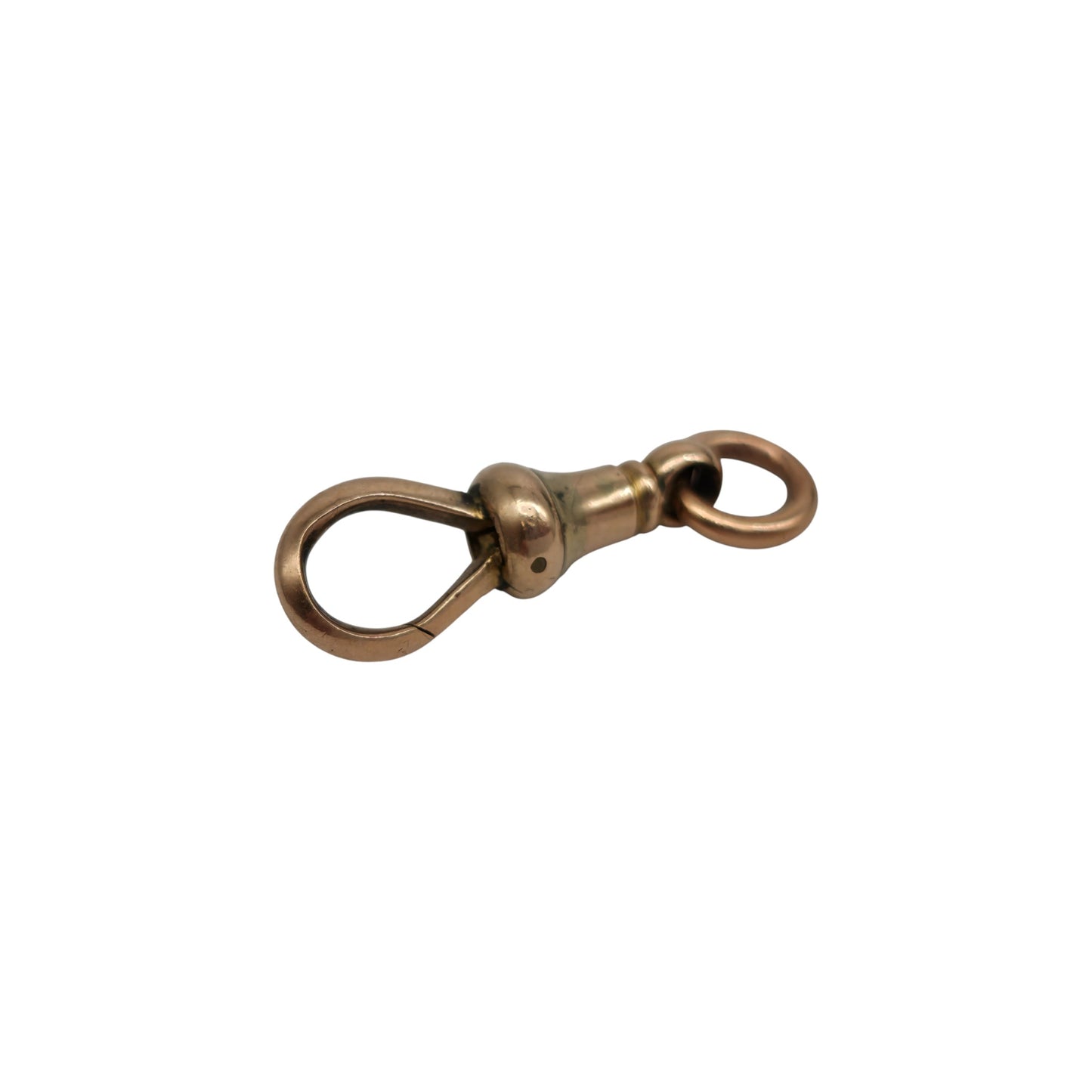 Antique 9ct 375 Rose Gold Swivel Dog Clip c.1900 L 2.2 cm 2.7 g.