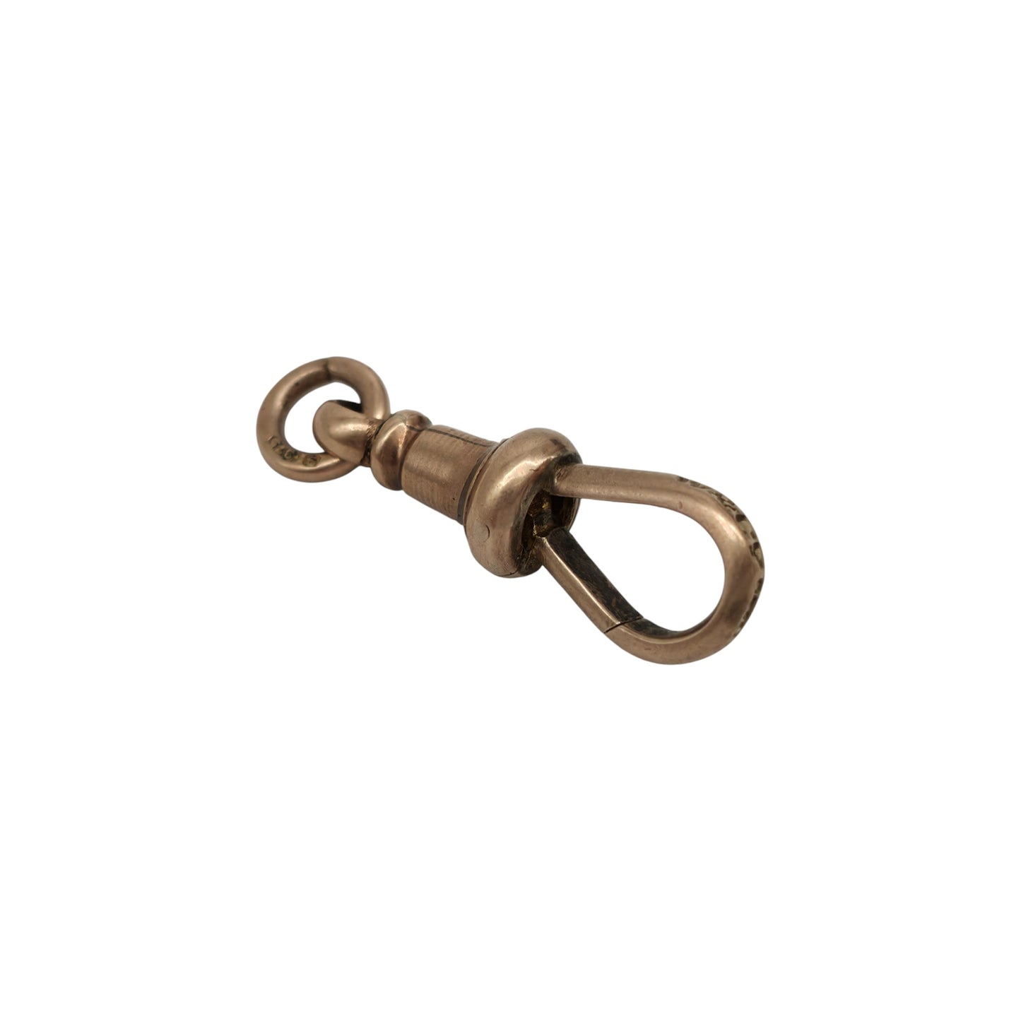 Antique 9ct 375 Rose Gold Dog Clip c.1900 L 2.1 cm 2.2 g.