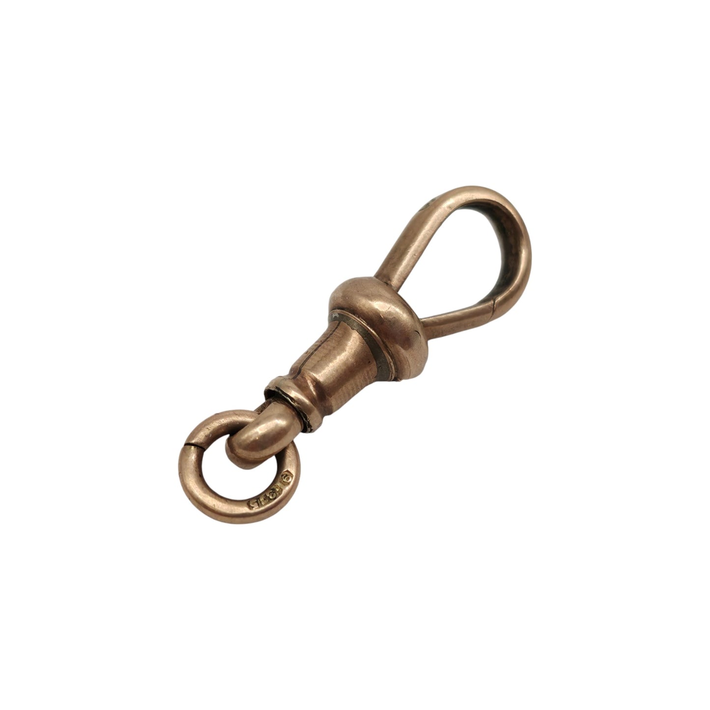 Antique 9ct 375 Rose Gold Dog Clip c.1900 L 2.1 cm 2.2 g.