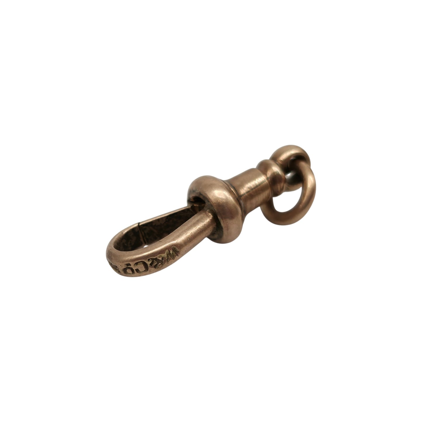 Antique 9ct 375 Rose Gold Dog Clip c.1900 L 2.1 cm 2.2 g.