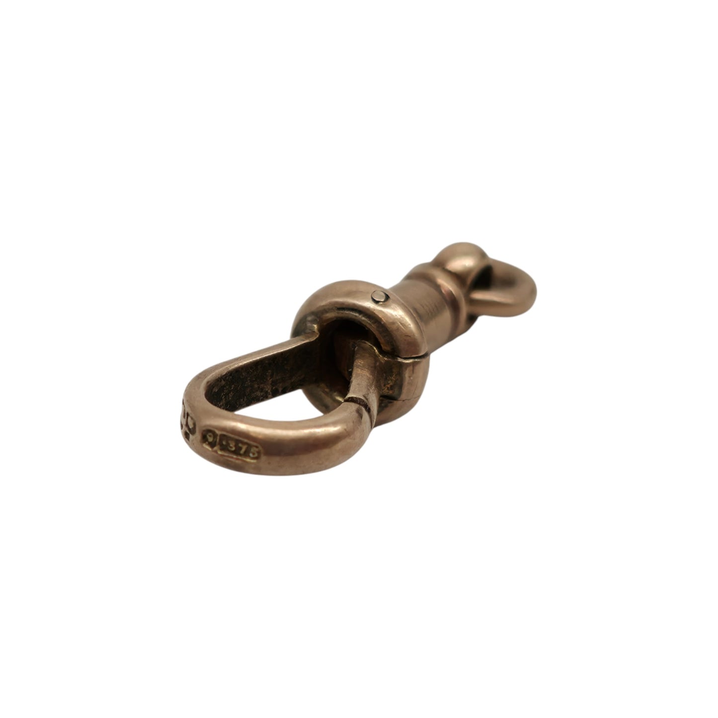 Antique 9ct 375 Rose Gold Dog Clip c.1900 L 2.1 cm 2.2 g.