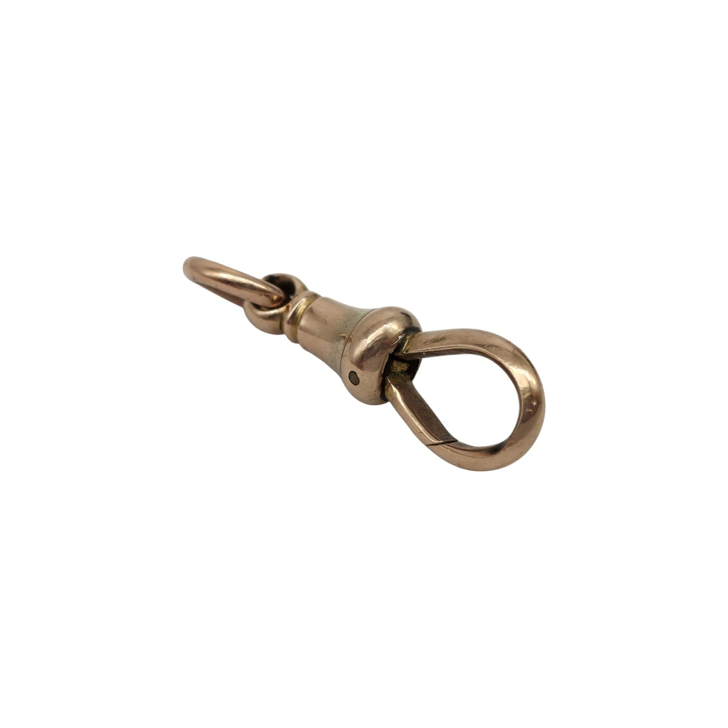 Antique 9ct 375 Rose Gold Swivel Dog Clip c.1900 L 2.2 cm 2.7 g.