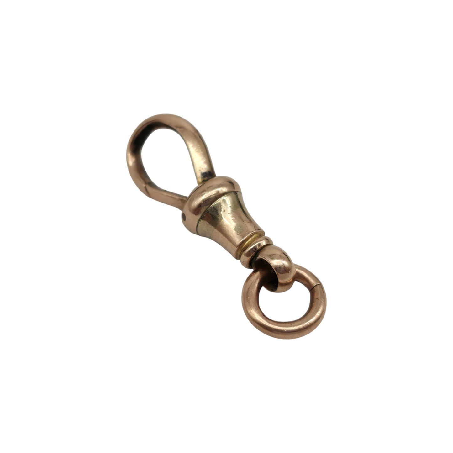 Antique 9ct 375 Rose Gold Swivel Dog Clip c.1900 L 2.2 cm 2.7 g.