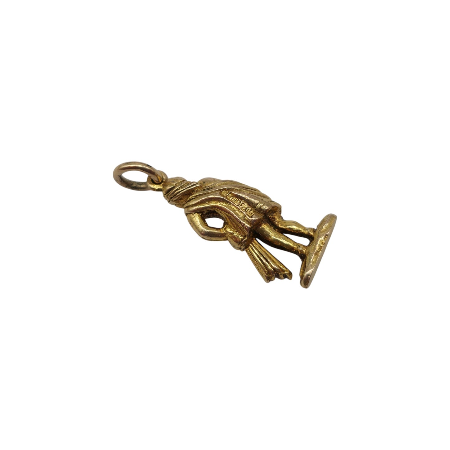 9金 375 イエローゴールド 水瓶座 男性 チャーム 1961年 L 1.7 cm 2.2 g