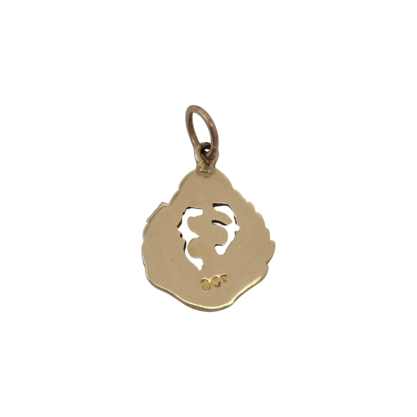 9ct 375 Yellow Gold Royal Army Medical Corps Charm c.1960's L 1.2 cm 0.9 g.