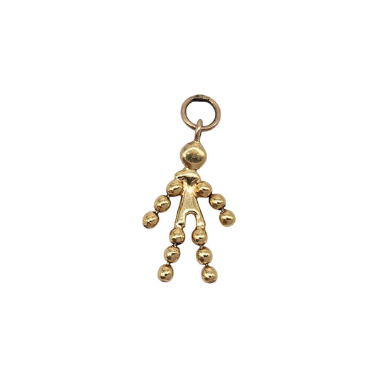 9ct Yellow Gold Articulated Boy Charm L 1.3 cm 0.4 g.