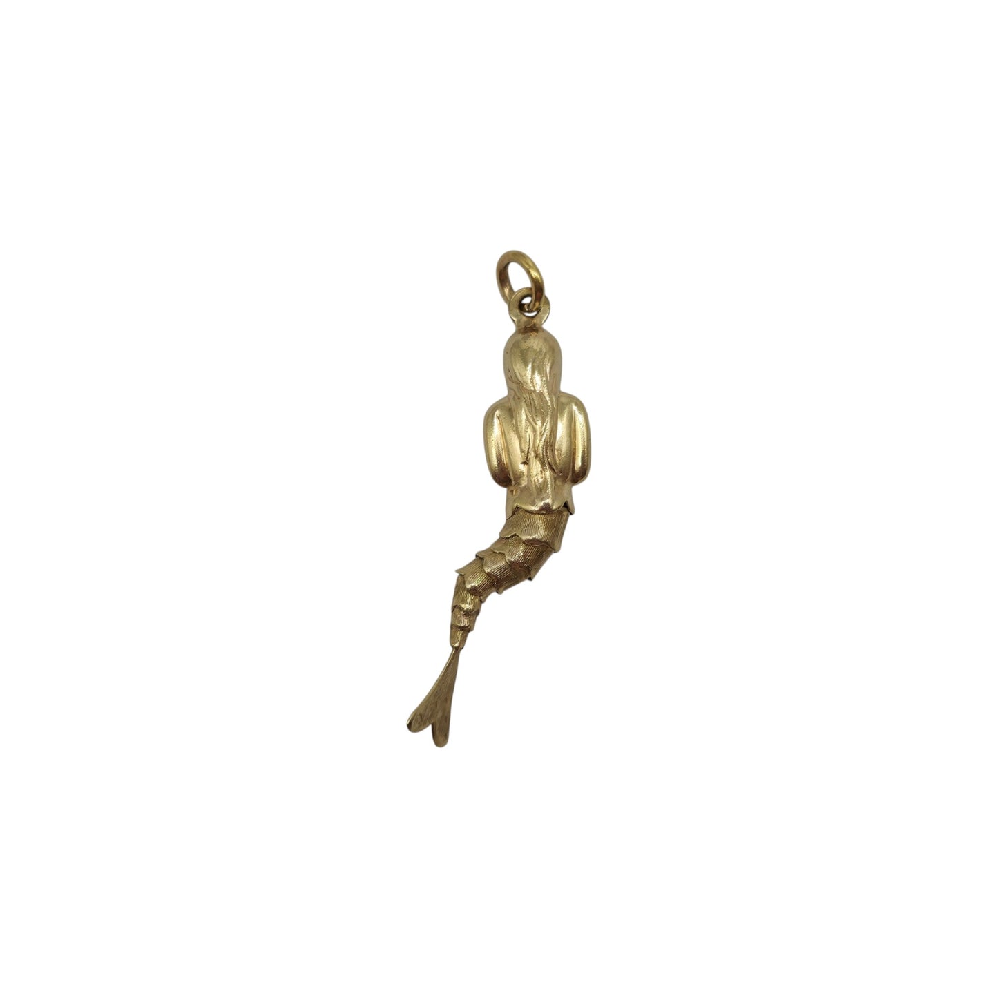 9ct 375 Yellow Gold Articulated Mermaid Charm c.1970's L 4.0 cm 2.0 g.