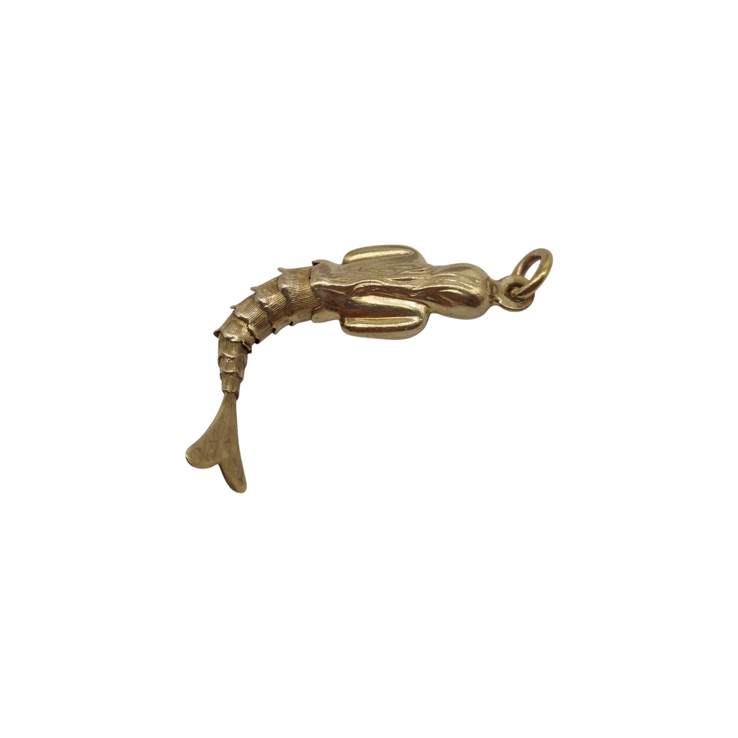 9ct 375 Yellow Gold Articulated Mermaid Charm c.1970's L 4.0 cm 2.0 g.